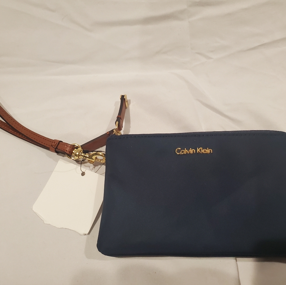 Calvin Klein, dark blue, zipper wallet